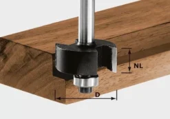 Fraise à Rainurer HW Avec Queue De 8mm FESTOOL HW S8 D31,7/NL 12,7 - 491022