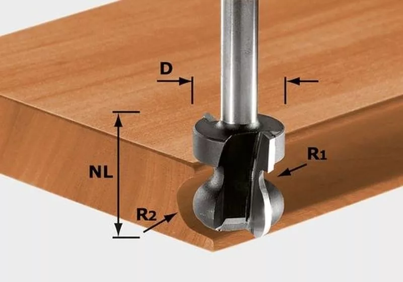 Fraise Pour Poignée Moulurée HW Avec Queue De 8mm FESTOOL HW S8 D22/16/R2,5+6 - 491140 1 Fraise Pour Poignée Moulurée HW Avec Queue De 8mm FESTOOL HW S8 D22/16/R2,5+6 - 491140