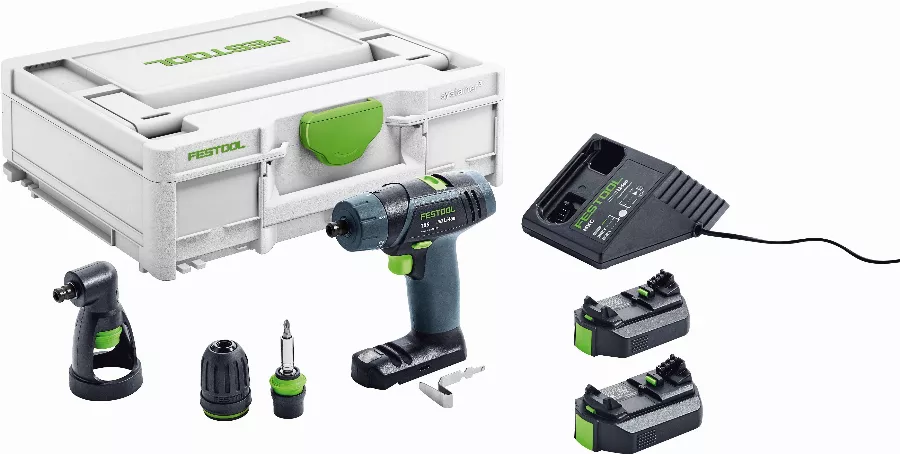 Perceuse-visseuse Sans Fil FESTOOL TXS 2,6-Set - 2 Batteries 10.8V 2.6Ah + Chargeur + Systainer + Renvoi D'angles - 576102 3 Perceuse-visseuse Sans Fil FESTOOL TXS 2,6-Set - 2 Batteries 10.8V 2.6Ah + Chargeur + Systainer + Renvoi D'angles - 576102 – Image 3